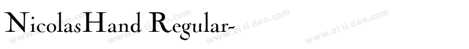 NicolasHand Regular字体转换